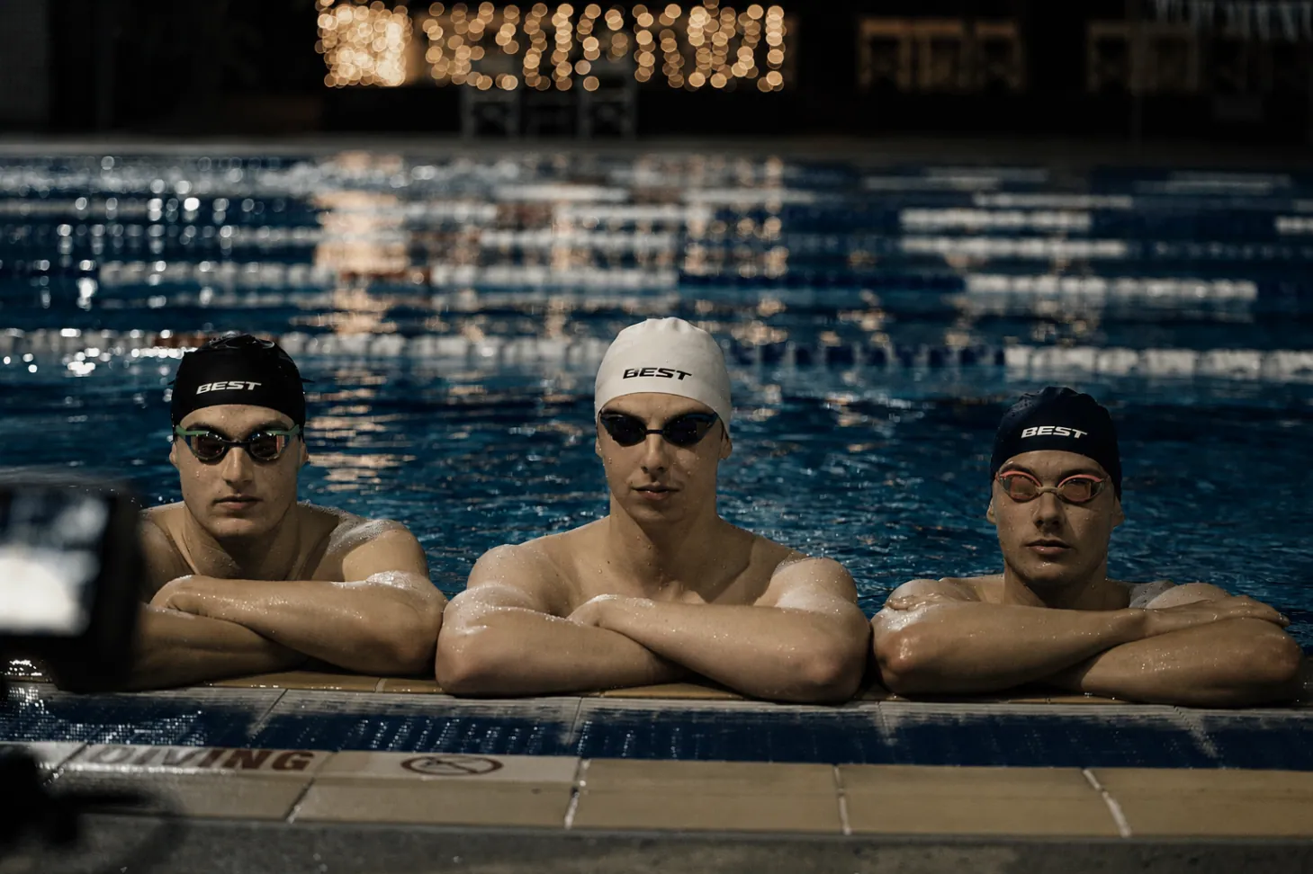BEST athletes on the pool wall between sets